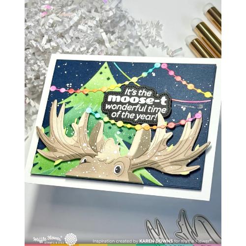 Waffle Flower - Holiday Moose Die-n-stencil