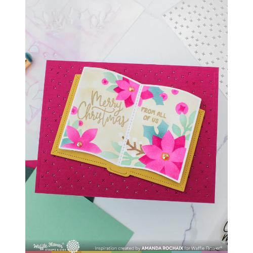 Waffle Flower - Open Book Holiday Sayings Stamp Set