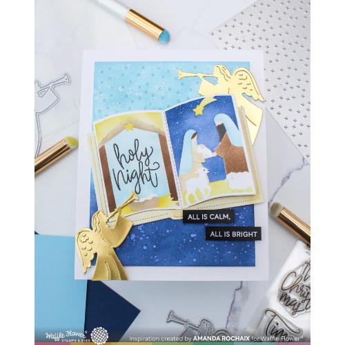 Waffle Flower - Open Book Holiday Sayings Stamp Set