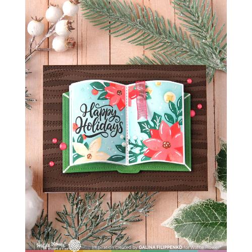 Waffle Flower - Open Book Holiday Sayings Stamp Set