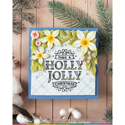 Waffle Flower - Poinsettia Frame Die