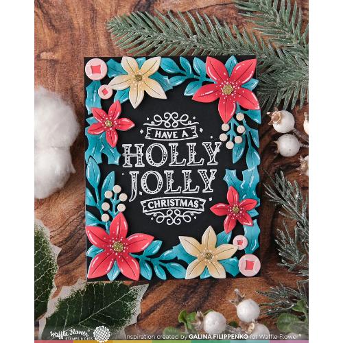 Waffle Flower - Poinsettia Frame Die