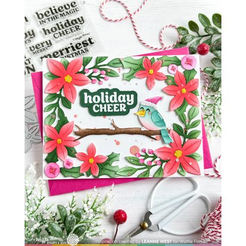 Waffle Flower - Poinsettia Frame Die