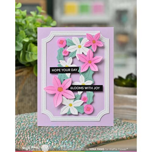 Waffle Flower - Poinsettia Frame Die