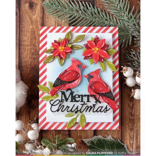 Waffle Flower - Cardinal Duo Die-n-stencil