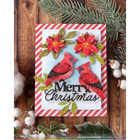 Waffle Flower - Cardinal Duo Die-n-stencil