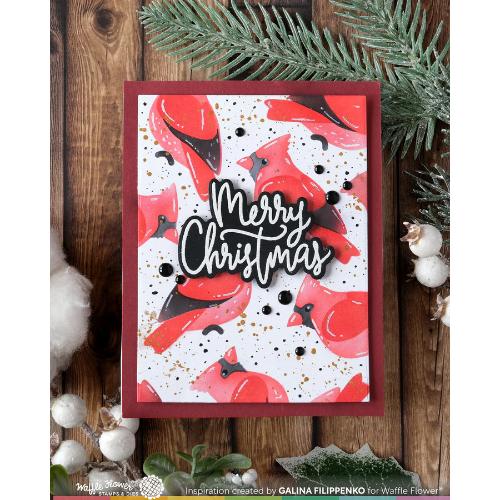 Waffle Flower - Cardinal Duo Die-n-stencil