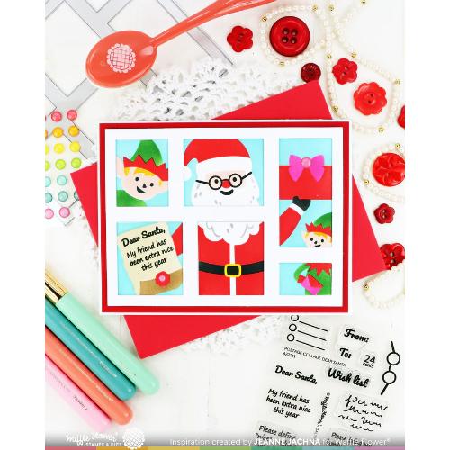 Waffle Flower - Postage Collage Dear Santa Stamp Set