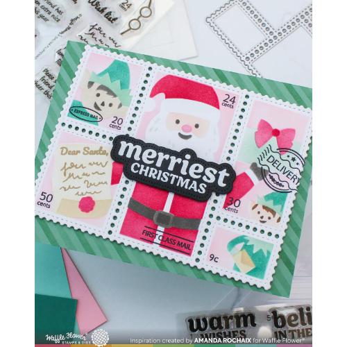 Waffle Flower - Postage Collage Dear Santa Stamp Set
