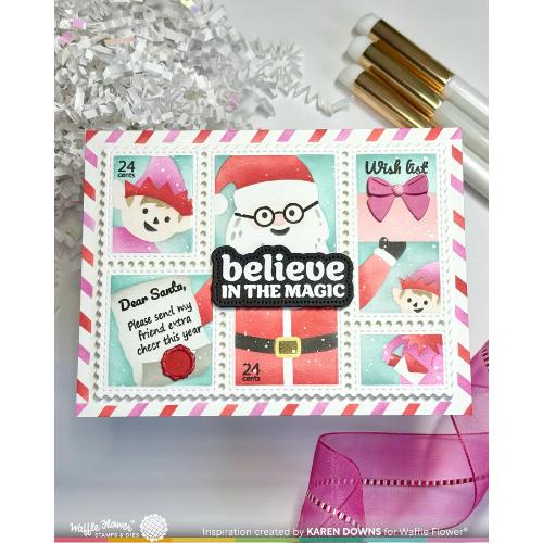 Waffle Flower - Postage Collage Dear Santa Stamp Set