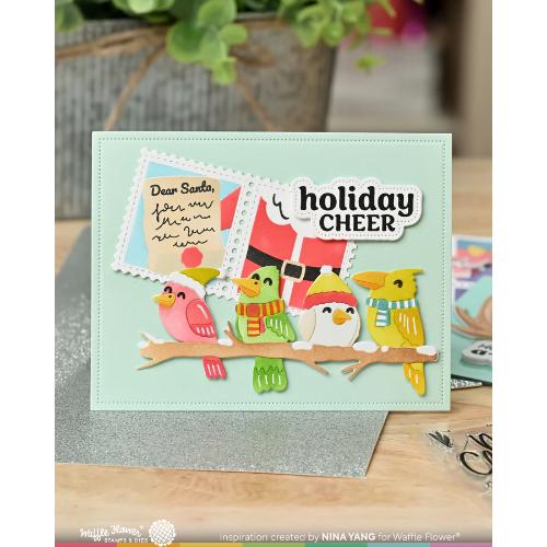 Waffle Flower - Postage Collage Dear Santa Stamp Set