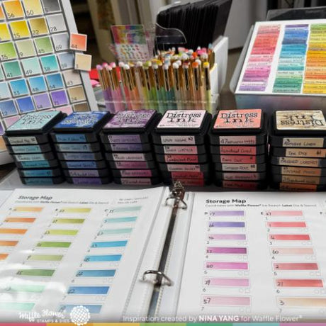 Waffle Flower - Ink Swatch Label Stencil