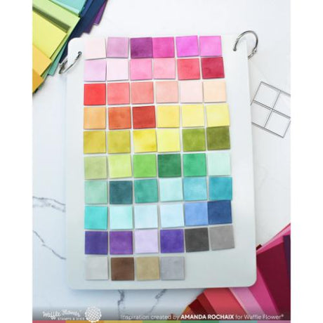 Waffle Flower - Ink Swatch 1x1 Stencil