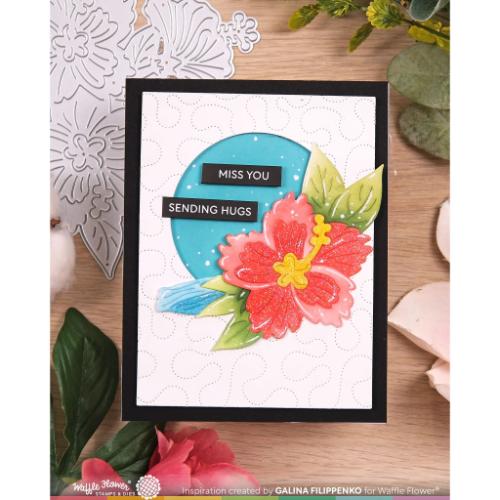 Waffle Flower - Hibiscus Cluster Stencil