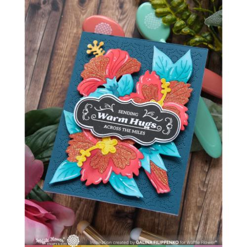 Waffle Flower - Hibiscus Cluster Stencil