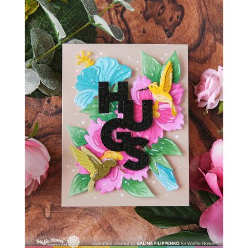 Waffle Flower - Hibiscus Cluster Stencil