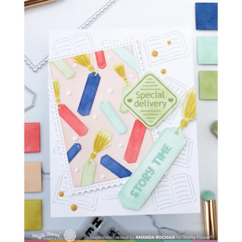 Waffle Flower - Open Book Bookmark Sentiments Stamp Set