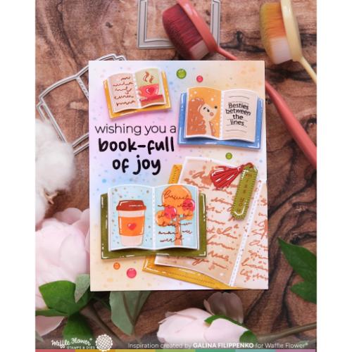 Waffle Flower - Open Book Bookmark Sentiments Stamp Set