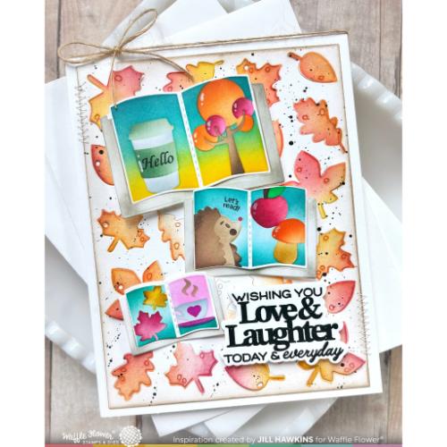 Waffle Flower - Open Book Bookmark Sentiments Stamp Set