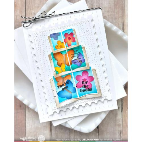 Waffle Flower - Open Book Trio Butterfly Stencil