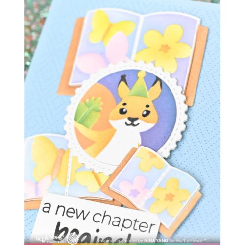 Waffle Flower - Open Book Trio Butterfly Stencil