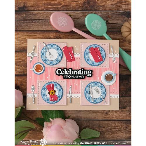 Waffle Flower - Table Runner Pattern Stencil