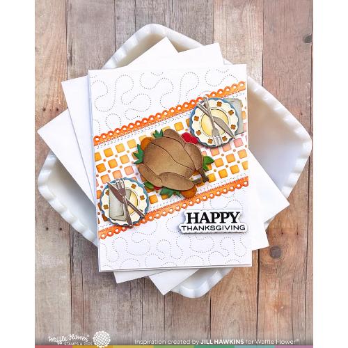 Waffle Flower - Table Runner Pattern Stencil