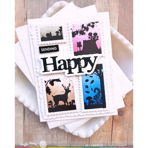 Waffle Flower - Postage Collage Autumn Sunset Stamp Set