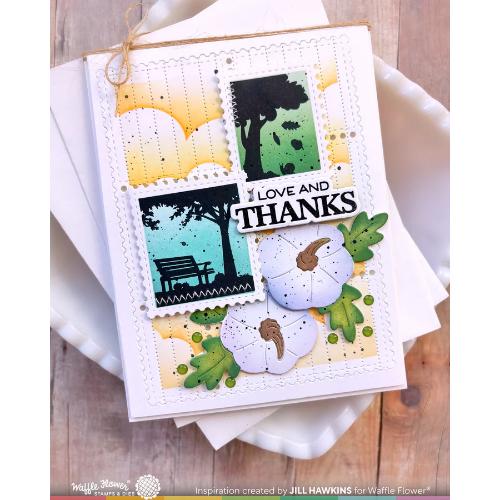 Waffle Flower - Postage Collage Autumn Sunset Stamp Set