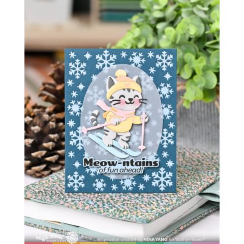 Waffle Flower - Snowflake Background Die