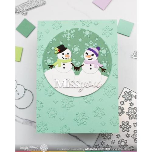Waffle Flower - Snowflake Background Die