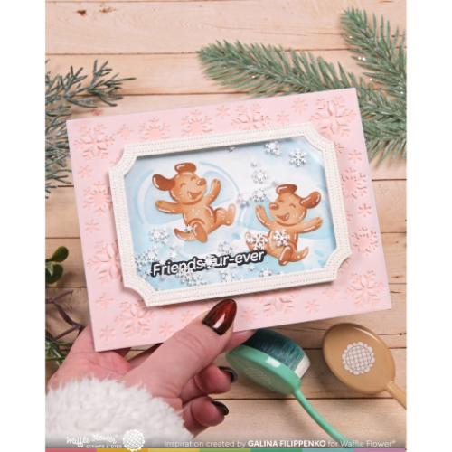 Waffle Flower - Snowflake Background Die