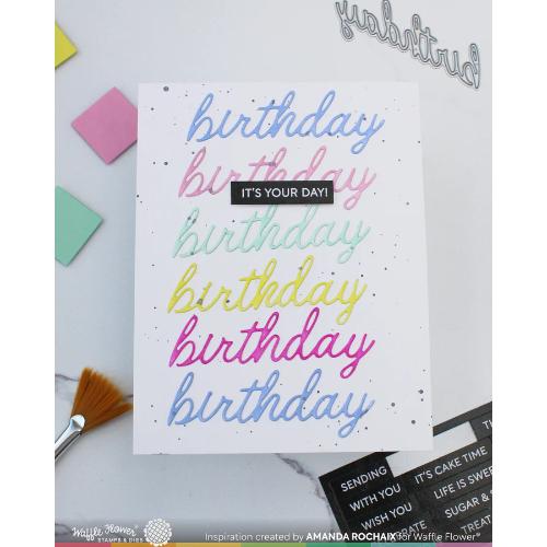 Waffle Flower - Script Birthday Die