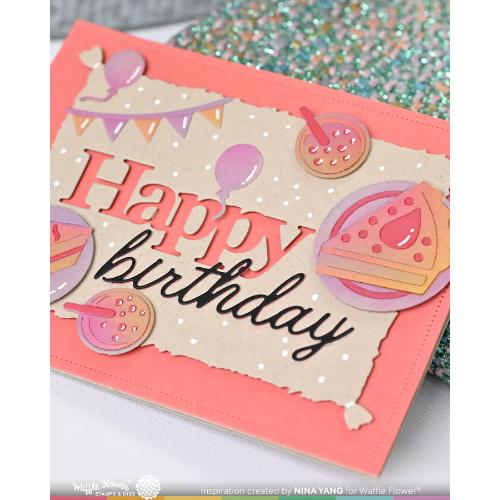 Waffle Flower - Script Birthday Die