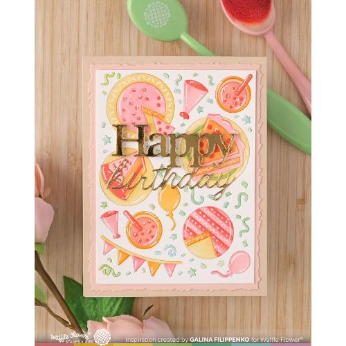 Waffle Flower - Script Birthday Die