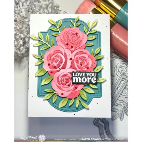 Waffle Flower - Rose Bouquet Stencil