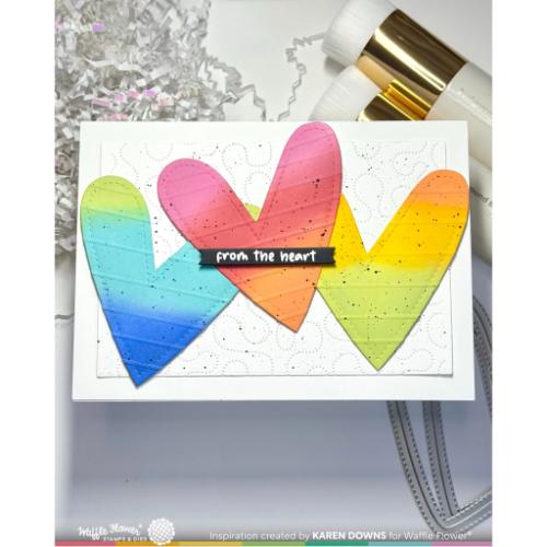 Waffle Flower - Inside Accents - Hearts Stamp Set