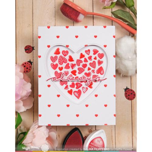 Waffle Flower - Inlaid Hearts Detail Stamp Set