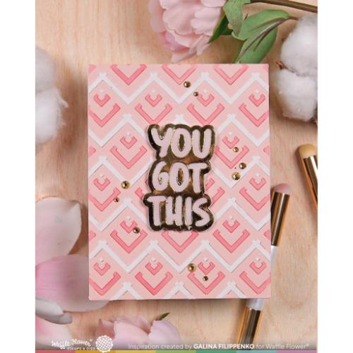 Waffle Flower - Happy Chevrons Stencil