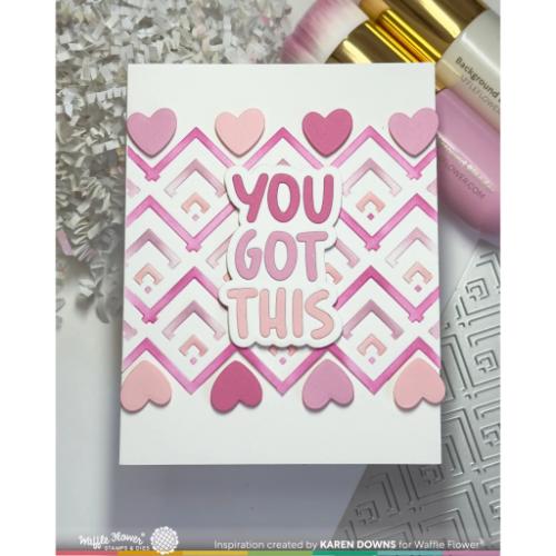 Waffle Flower - Happy Chevrons Stencil