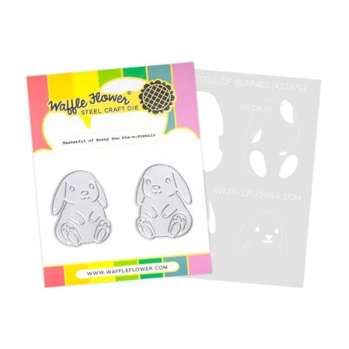Waffle Flower - Basketful of Bunny Duo Die-n-stencil