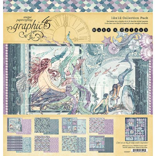 Graphic 45 - Make a Splash 12x12 Collection Pack with Stickers - Postage as per Actual