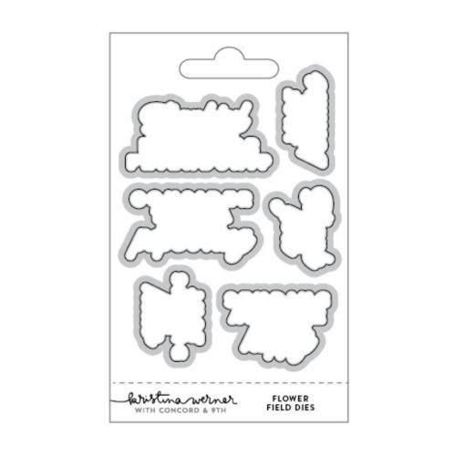 Concord & 9th - Flower Field Stamp Set (6 x 8), Dies and Stencil Bundle - Postage as per Actual