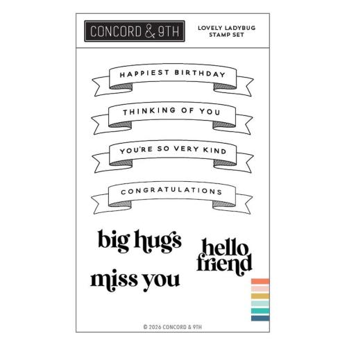 Concord & 9th - Lovely Ladybug Stamp Set (4 x 6) & Dies Bundle - Postage as per Actual