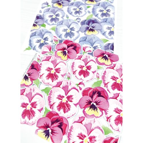The Ton Stamps - Pretty Pansies Background Layering Stencils