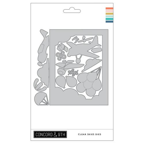 Concord & 9th - Clear Skies Stamp Set (4 x 4), Dies & Stencil Bundle - Postage as per Actual