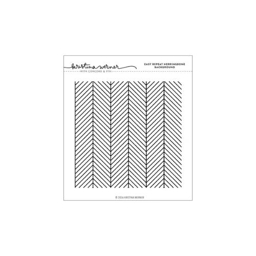 Concord & 9th - Easy Repeat Herringbone Background Stamp (6 x 6)