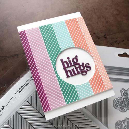 Concord & 9th - Easy Repeat Herringbone Background Stamp (6 x 6)