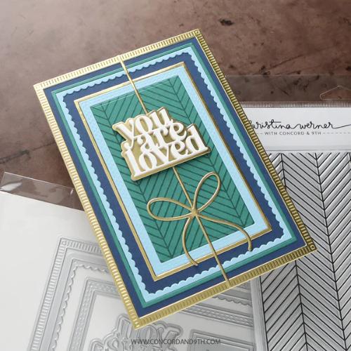Concord & 9th - Easy Repeat Herringbone Background Stamp (6 x 6)