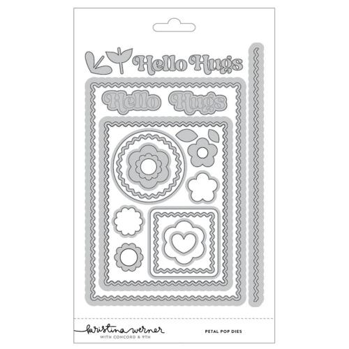 Concord & 9th - Petal Pop Greetings Stamp Set (4 x 6), Dies & Stencil Bundle - Postage as per Actual